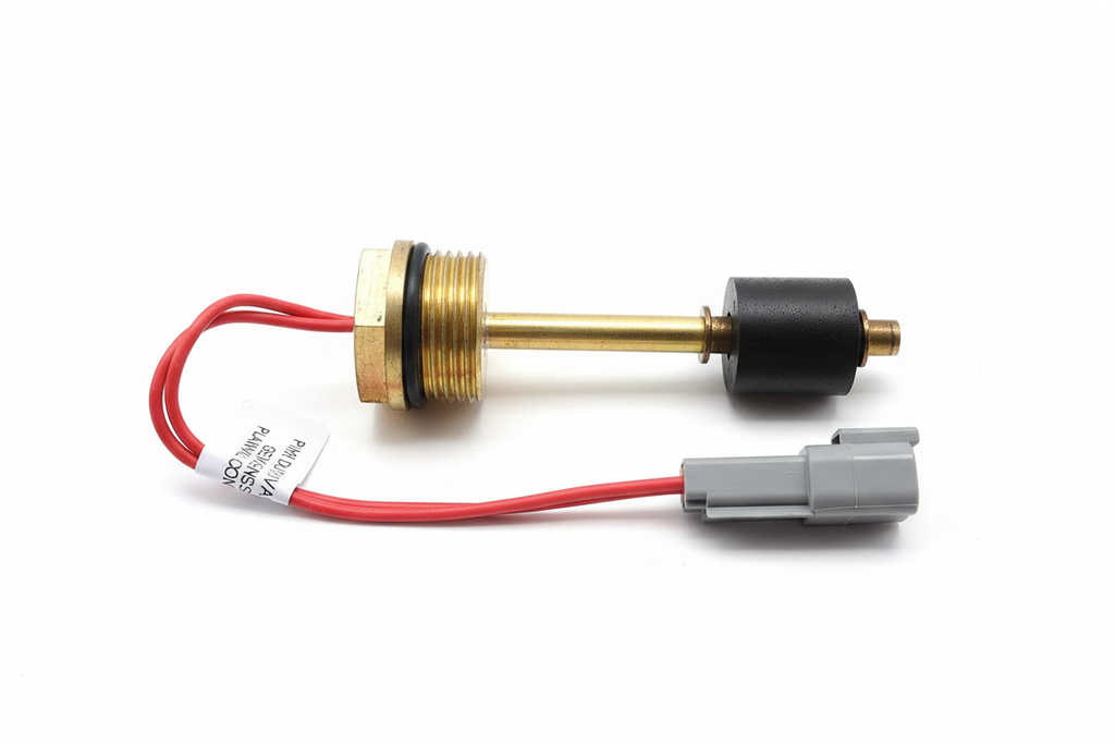 Switch Oil Level TB-37-41-4478 brass body float sensor white background