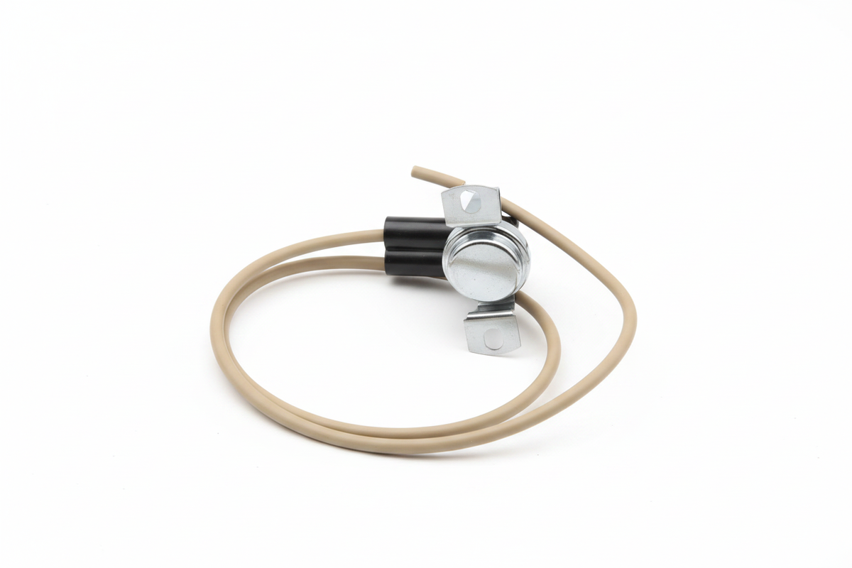 Thermostat Defrost TB-12-00256-21-AM with mounting bracket white background