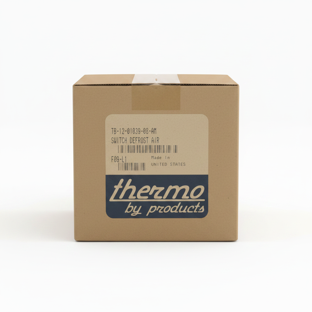 TB-12-01039-08-AM Switch Defrost Air box label - Thermo by Products