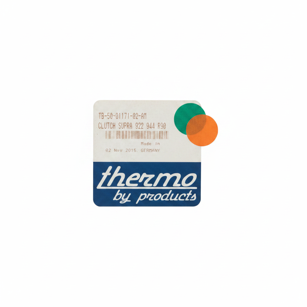 Thermo by Products box label TB-50-01171-02-AM Clutch Supra 922 944 R90